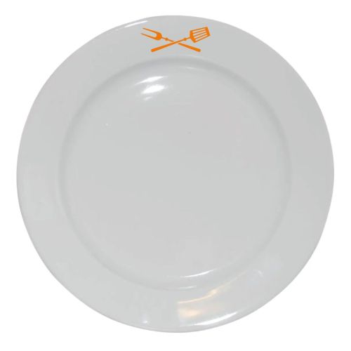 Teller breitem Rand Weiß 28 cm. bedrucken