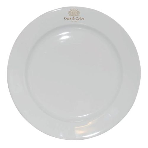 Teller breitem Rand Weiß 28 cm. bedrucken
