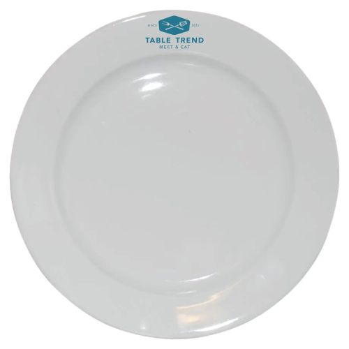 Teller breitem Rand Weiß 30,5 cm. bedrucken
