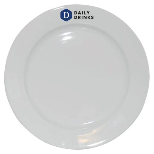 Teller breitem Rand Weiß 30,5 cm. bedrucken