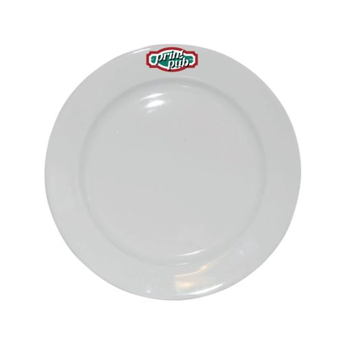 Teller breitem Rand Weiß 23 cm. bedrucken