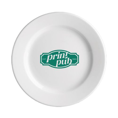 Vorderansicht des Teller Princip 21 cm Porzellan mit einfarbigem PrintPub-Logo in der Mitte. Vorderansicht des Teller Princip 21 cm Porzellan mit einfarbigem PrintPub-Logo in der Mitte.