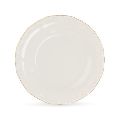 Elfenbein-Gold-Porzellanteller Retro, 21,5 cm