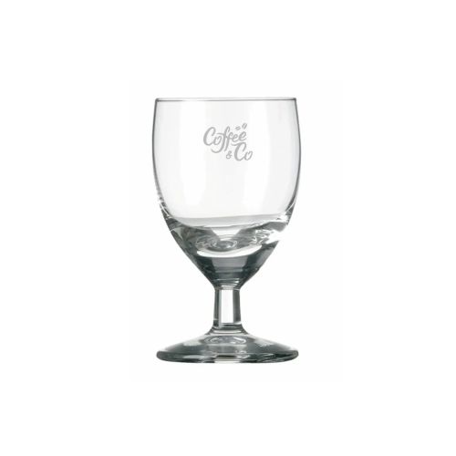 Schnapsglas Gilde 6 cl. mit fein eingraviertem CorkColor-Logo auf der Vorderseite, dezent ins Glas eingearbeitet.