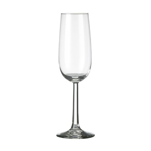 Vorderansicht der Bouquet Champagnerglas 17 cl. aus klarem Glas mit schmalem, hohem Kelch. Vorderansicht der Bouquet Champagnerglas 17 cl. aus klarem Glas mit schmalem, hohem Kelch.