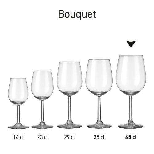 Übersichtsbild mehrerer Bouquet Weingläser als Teil einer Serie.