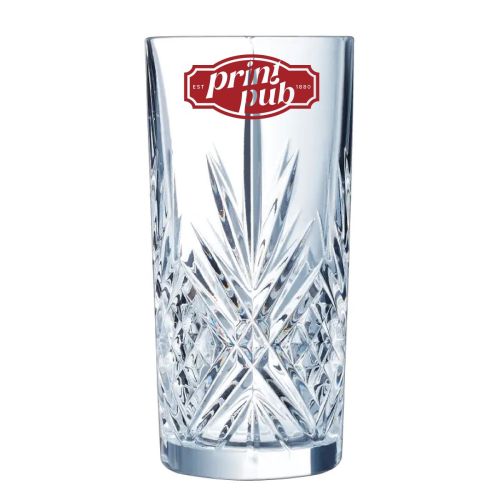Broadway Longdrinkglas 38 cl. mit einfarbigem PrintPub-Logo auf der Vorderseite, auf Klarglas. Broadway Longdrinkglas 38 cl. mit einfarbigem PrintPub-Logo auf der Vorderseite, auf Klarglas.