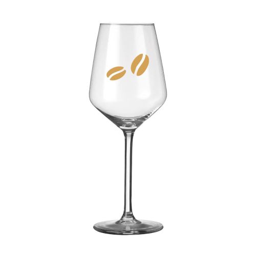 Frontalansicht des Carre Weinglas 38 cl. aus klarem Glas, schlankes und zeitloses Design.