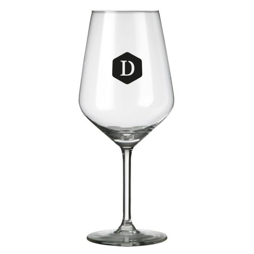 Carre Weinglas 53 cl. bedruckt mit einem einfarbigen DailyDrinks-Logo auf der Vorderseite. Carre Weinglas 53 cl. bedruckt mit einem einfarbigen DailyDrinks-Logo auf der Vorderseite.