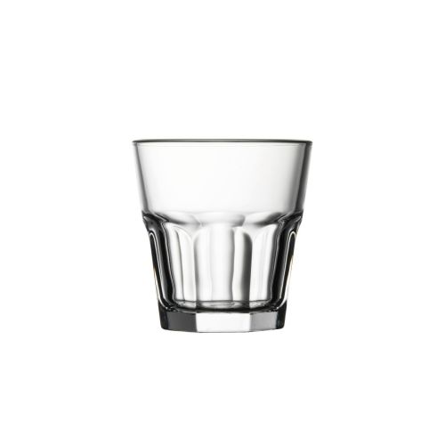 Casablanca Rocks Glas 20,8 cl. Aus klarem Glas, direkt von vorne fotografiert. Casablanca Rocks Glas 20,8 cl. Aus klarem Glas, direkt von vorne fotografiert.