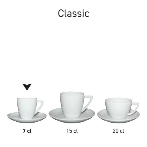 Classic Espresso weiß 7 cl Set bedrucken