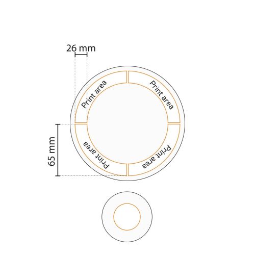 Druckfläche für Logos auf der in der Arbeitszeichnung gezeigten 31-cm-Porzellan-Hotel-Coupé-Tafel. Druckfläche für Logos auf der in der Arbeitszeichnung gezeigten 31-cm-Porzellan-Hotel-Coupé-Tafel.