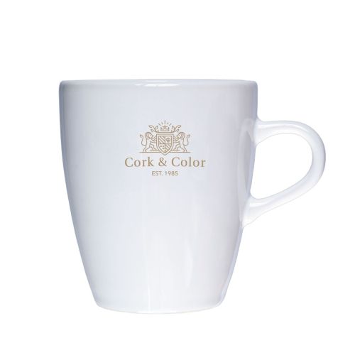 Cynthia Tasse Weiß 25 cl. mit gedrucktem CorkColor Logo in einer Farbe auf der Vorderseite des Bechers. Cynthia Tasse Weiß 25 cl. mit gedrucktem CorkColor Logo in einer Farbe auf der Vorderseite des Bechers.
