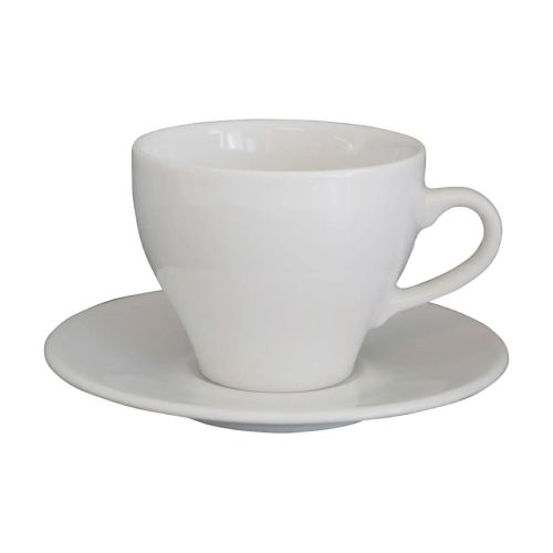 Dom Cappuccino weiß 20 cl. Set bedrucken