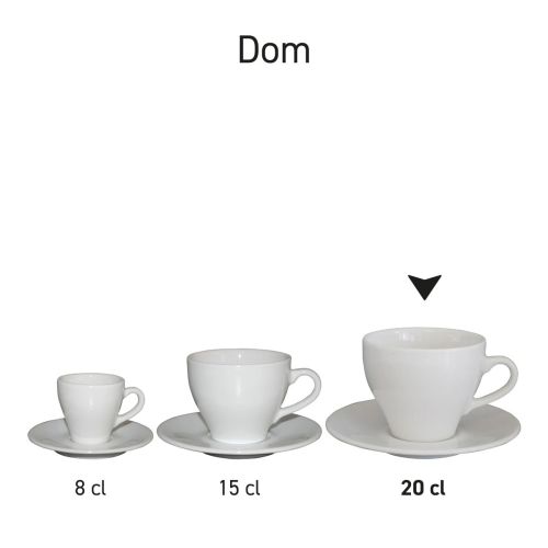 Serie Dom Cappuccino weiß 20 cl. sets als einheitliche Serie präsentiert.