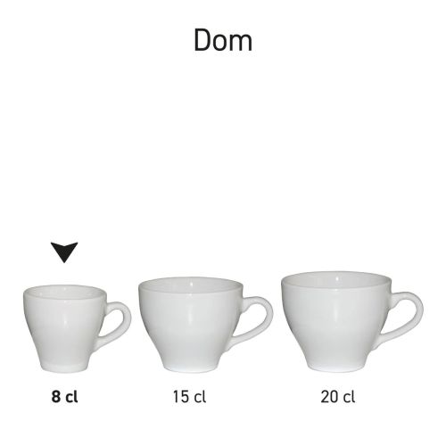 Serie Dom Espresso Tassen weiß präsentiert als Porzellan Dom Serie.