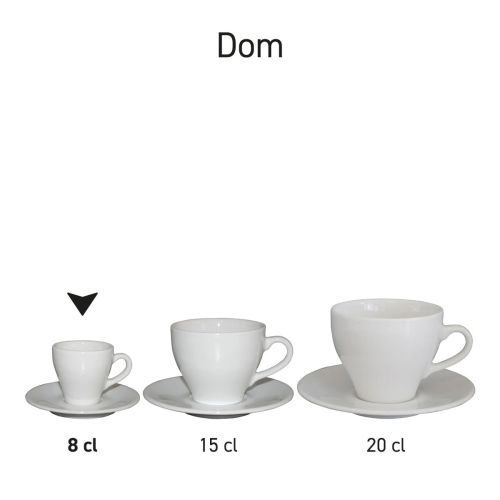 Dom Espresso weiß 8 cl Set bedrucken
