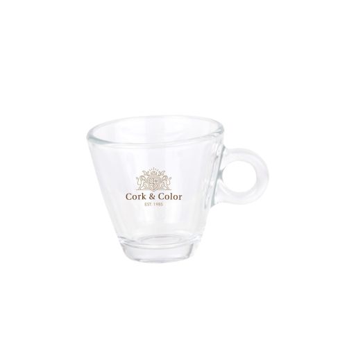 Easy Bar Espresso Becher10 cl. mit mehrfarbigem CorkColor-Logo auf der Vorderseite. Easy Bar Espresso Becher10 cl. mit mehrfarbigem CorkColor-Logo auf der Vorderseite.