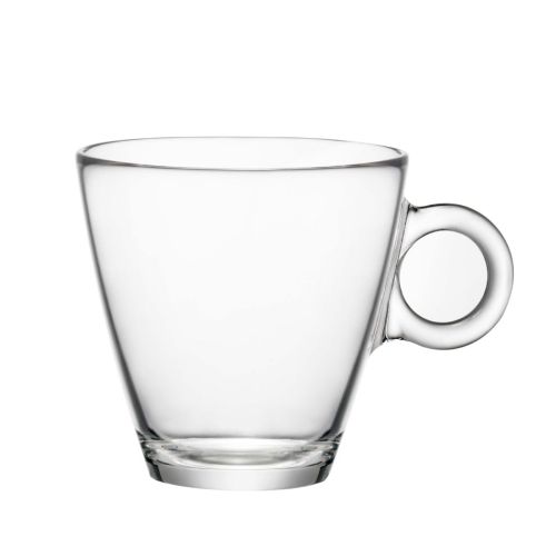 Easy Bar Tee tasse 32 cl. aus klarem Glas in Vorderansicht mit gerader Wand und glattem Rand.
