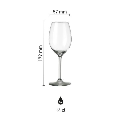 Die Infografik zeigt die genauen Abmessungen des Esprit Portglas 14 cl. in Millimetern. Die Infografik zeigt die genauen Abmessungen des Esprit Portglas 14 cl. in Millimetern.