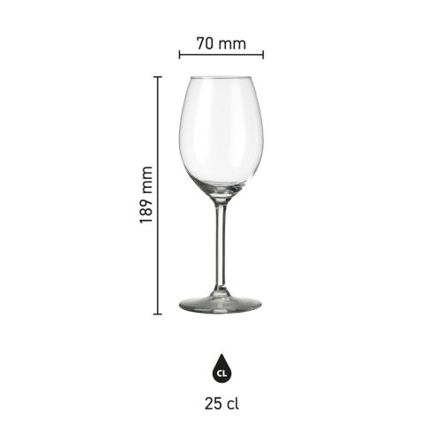 Die Infografik zeigt die genauen Abmessungen des Weinglases Esprit Weinglas 25 cl. in Millimetern. Die Infografik zeigt die genauen Abmessungen des Weinglases Esprit Weinglas 25 cl. in Millimetern.