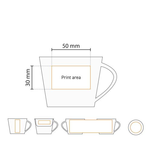 Infografik mit den Abmessungen der Eva Coffee Cup 20 cl Porzellan übersichtlich dargestellt. Infografik mit den Abmessungen der Eva Coffee Cup 20 cl Porzellan übersichtlich dargestellt.