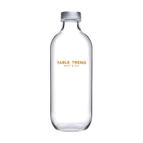 Flasche Iconic 0,54 Liter (inkl. silberner Verschluss) bedruckt Flasche Iconic 0,54 Liter (inkl. silberner Verschluss) bedruckt
