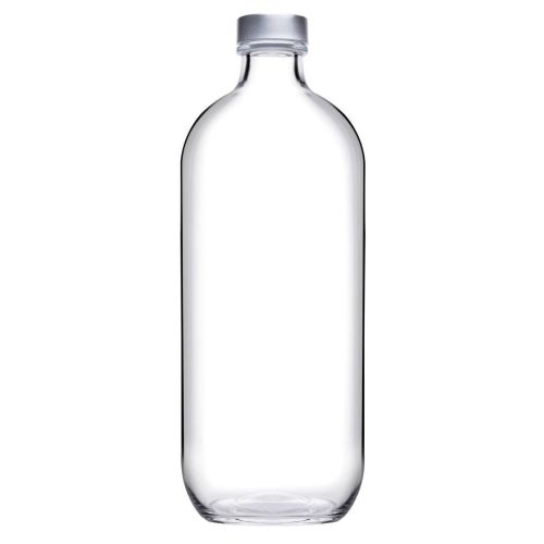 Flasche Iconic 1,1 Liter (inkl. silberner Verschluss) bedruckt