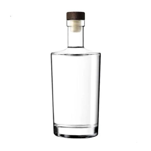 Flasche Neos 0,7 Liter Kork in gerader Vorderansicht, transparent und zylindrisch.