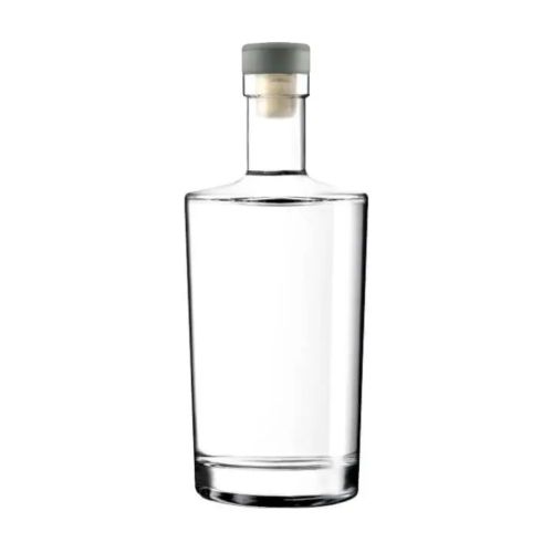 Flasche Neos 0,7 Liter Kork in gerader Vorderansicht, transparent und zylindrisch.