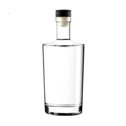 Flasche Neos 0,7 Liter Kork in gerader Vorderansicht, transparent und zylindrisch.