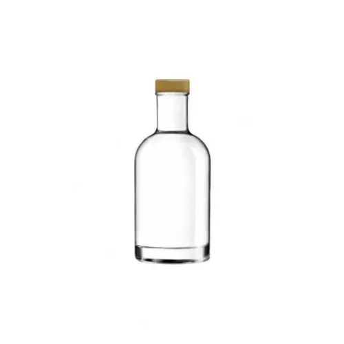 Flasche Oslo 0,2 Liter mit goldenem Verschluss, von vorne fotografiert, ohne Aufdruck.