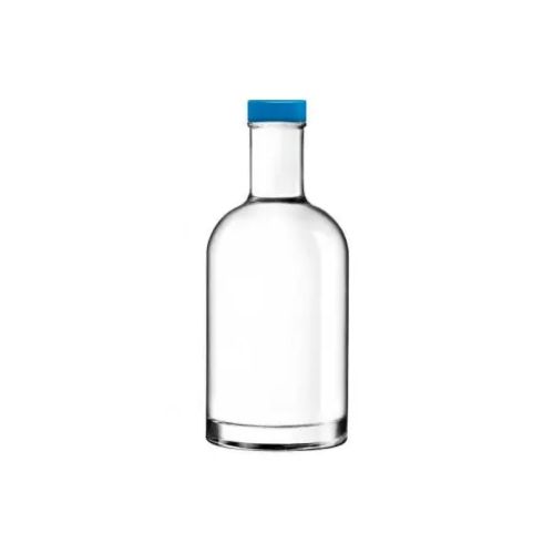 Flasche Oslo 0,35 Liter in gerader Vorderansicht mit blauem Verschluss oder Logo.