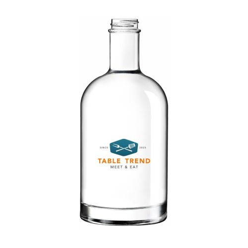 Vollfarbiges Logo von TableTrend auf der Vorderseite der Flasche Oslo 0,7 Liter
