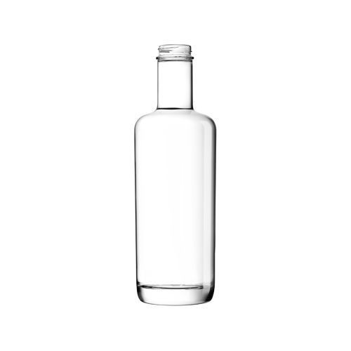 Zylindrische Flasche Oxygen 0,5 Liter in der Vorderansicht, mit schmalem Hals und breitem Boden.