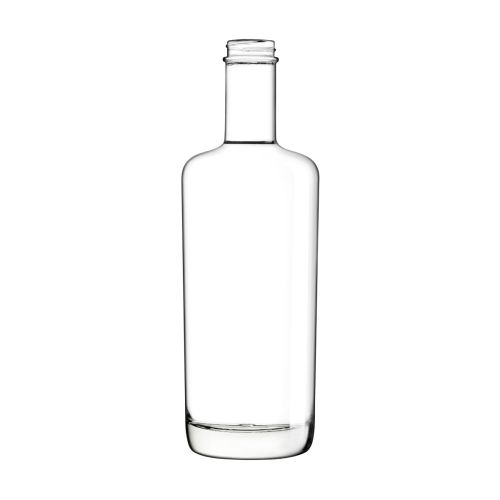 Flasche Oxygen 0,7 Liter, aufrecht mit langem, schmalem Hals.