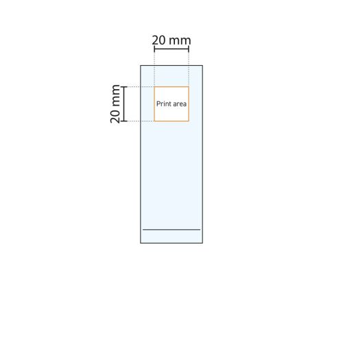 Technische Arbeitszeichnung mit Angabe der Druckfläche auf Islande Longdrink Glas 17 cl . Technische Arbeitszeichnung mit Angabe der Druckfläche auf Islande Longdrink Glas 17 cl .