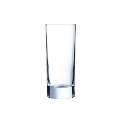 Islande Longdrinkglas 17 cl. direkt von vorne sichtbar in transparentem Glas. Islande Longdrinkglas 17 cl. direkt von vorne sichtbar in transparentem Glas.