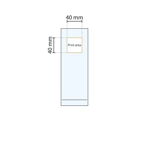Die technische Arbeitszeichnung zeigt den Druckbereich für die Personalisierung auf Islande 31 cl Glas. Die technische Arbeitszeichnung zeigt den Druckbereich für die Personalisierung auf Islande 31 cl Glas.