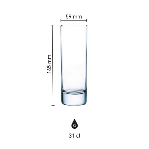 Die Infografik zeigt die Produktabmessungen von Islande Longdrinkglas 31 cl. mit Höhe und Durchmesser. Die Infografik zeigt die Produktabmessungen von Islande Longdrinkglas 31 cl. mit Höhe und Durchmesser.
