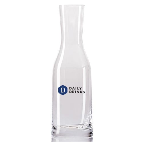 Karaffe Le Marc 100 cl. mit mehrfarbigem DailyDrinks-Logo auf der Vorderseite der Glasoberfläche.