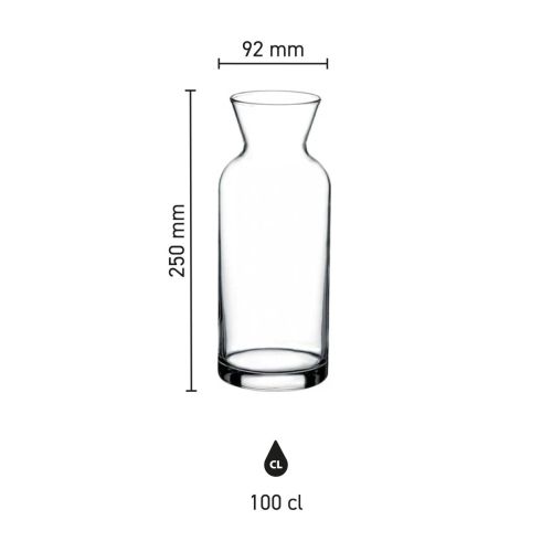 Die Infografik zeigt Höhe, Durchmesser und Fassungsvermögen der karaffe Village 1,00 Liter. Die Infografik zeigt Höhe, Durchmesser und Fassungsvermögen der karaffe Village 1,00 Liter.