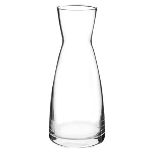 Glasklare Karaffe Ypsilon 1,00 Liter geradeaus gesehen, zylindrische Form mit weiter Halsöffnung. Glasklare Karaffe Ypsilon 1,00 Liter geradeaus gesehen, zylindrische Form mit weiter Halsöffnung.