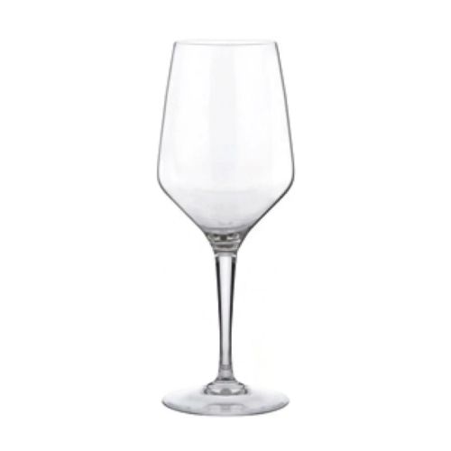 Vorderansicht eines transparenten Mencia Weinglases 44 cl. geeignet für Rotwein. Vorderansicht eines transparenten Mencia Weinglases 44 cl. geeignet für Rotwein.
