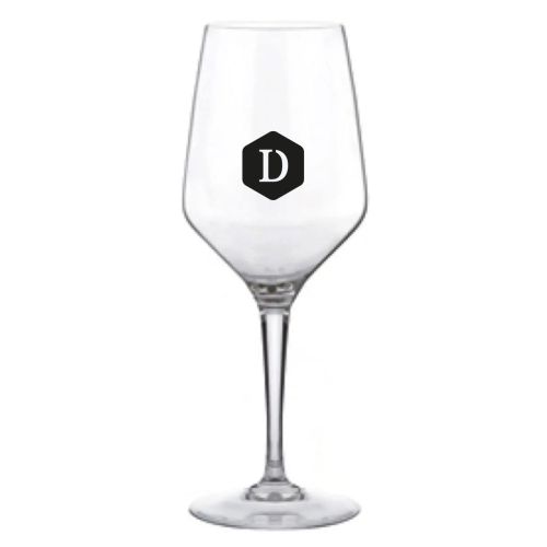 Mencia Weinglases 58 cl. mit einfarbigem DailyDrinks-Logo in der Mitte der Vorderseite. Mencia Weinglases 58 cl. mit einfarbigem DailyDrinks-Logo in der Mitte der Vorderseite.