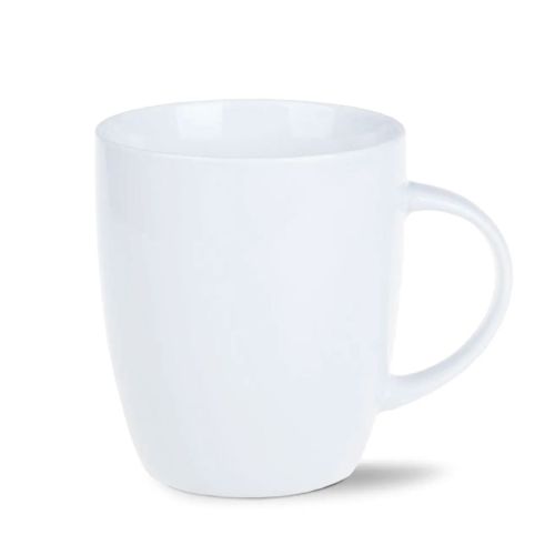 Vorderansicht des Mini Specta Tasse 28 cl. aus weißem Porzellan mit gerader Wand und Henkel. Vorderansicht des Mini Specta Tasse 28 cl. aus weißem Porzellan mit gerader Wand und Henkel.