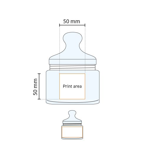 Bonbonglas Club 0,50 Liter bedrucken Bonbonglas Club 0,50 Liter bedrucken