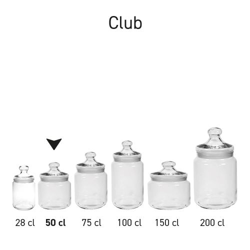 Bonbonglas Club 0,50 Liter bedrucken