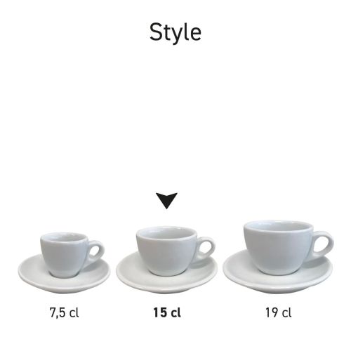 Serienbild von Style Coffee Sets aus Porzellan, nebeneinander angeordnet. Serienbild von Style Coffee Sets aus Porzellan, nebeneinander angeordnet.