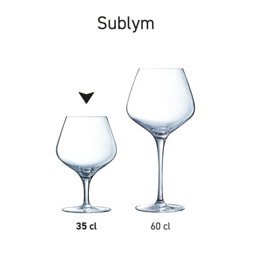 Übersicht über mehrere Sublym-Gläser 35 cl. in Serie präsentiert. Übersicht über mehrere Sublym-Gläser 35 cl. in Serie präsentiert.